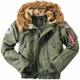 ALPHA INDUSTRIES Bunda ALPHA INDUSTRIES POLAR SV tm.zelená