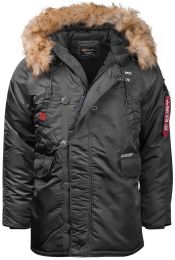 Bunda ALPHA INDUSTRIES N-3B AIRBORNE černá