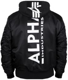 Bunda ALPHA INDUSTRIES MA-1 ZH Back Print černá & bílá