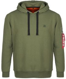 Mikina ALPHA INDUSTRIES X-FIT HOODY tm.zelená