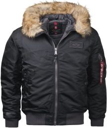 Bunda ALPHA INDUSTRIES MA-1 HOODED CW černá