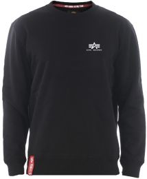 Mikina ALPHA INDUSTRIES BASIC SWEATER malé logo černá