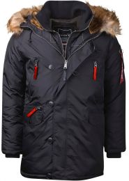 Bunda ALPHA INDUSTRIES PPS N-3B černá & RBF red