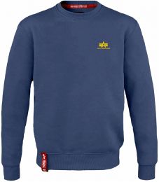 Mikina ALPHA INDUSTRIES BASIC SWEATER malé logo navy