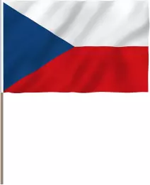 Vlajka ČESKÁ REPUBLIKA 30 x 45cm s tyčkou