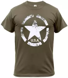FOSTEX® Tričko VINTAGE US ARMY STAR zelená