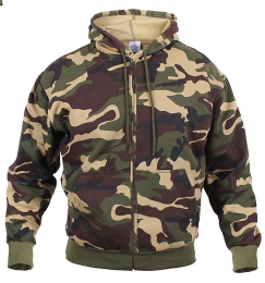 ROTHCO® Mikina s kapucí ROTHCO® THERMAL ZIP woodland camo