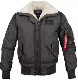 Bunda ALPHA INDUSTRIES B-15 III TT BOMBER černá & béžová