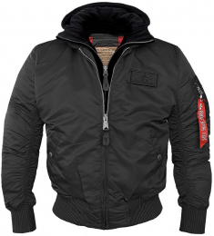 ALPHA INDUSTRIES Bunda MA-1 D-TEC černá & černá