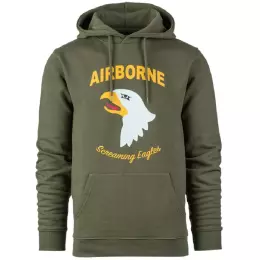 FOSTEX® Mikina s kapucí 101ST AIRBORNE DIVISION oliva