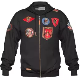 TOP GUN® Mikina s kapucí ZIP HOODY černá