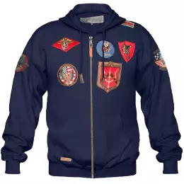 TOP GUN® Mikina s kapucí TOP GUN® ZIP HOODY navy